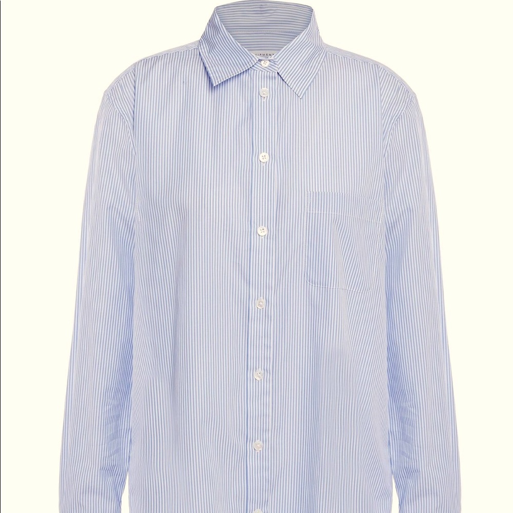Blue & White button up